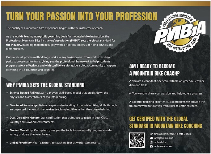 Become a MTB Coach with PMBIA